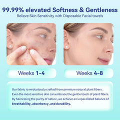 Ditoi disposable face towels ultra-soft texture close-up for gentle cleansing.