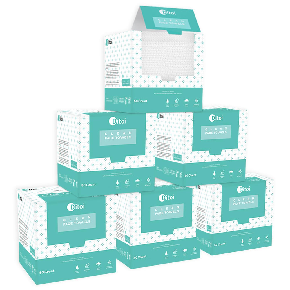 Ditoi face towels 10x12 soft closeup show plush texture for gentle cleansing.
