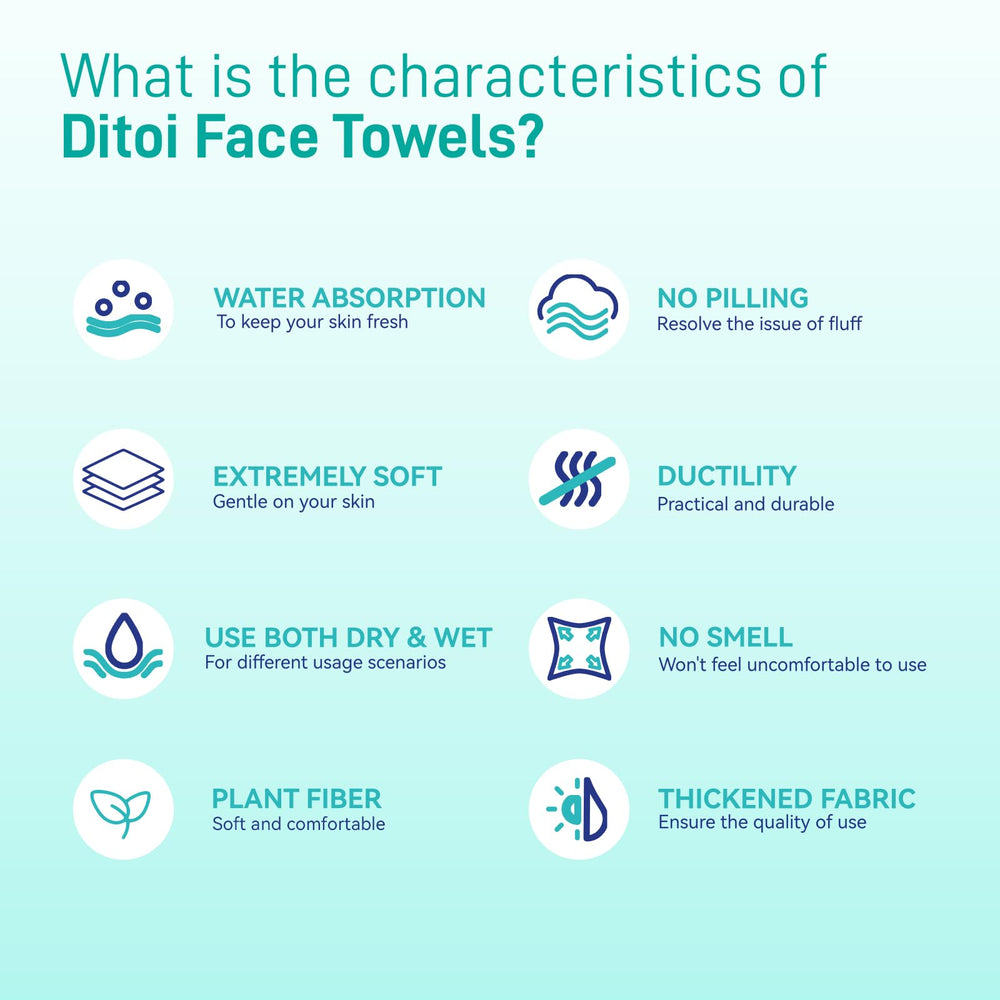 Ditoi travel and daily use towels for mess-free makeup removal.