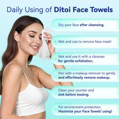 Ditoi pearl-textured towels closeup highlighting dual surfaces for cleansing and exfoliation