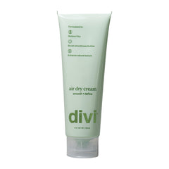 Divi Air Dry Styling Cream bottle image highlights frizz control for natural textures.