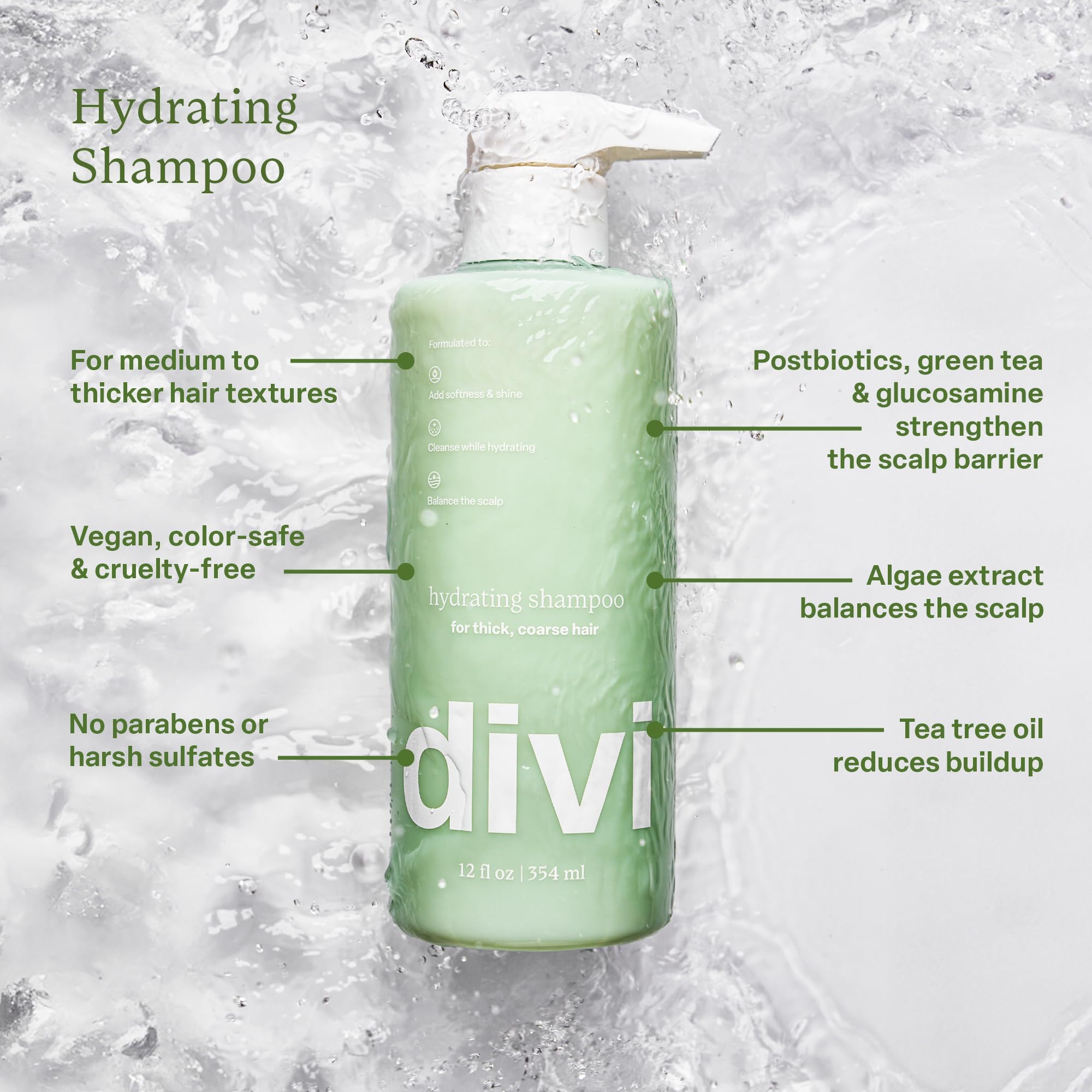 Divi botanical oils illustration signals natural nourishment for hair