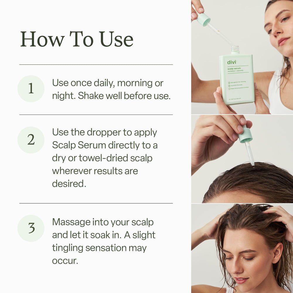 Divi hair serum water-based formula with light, non-greasy texture