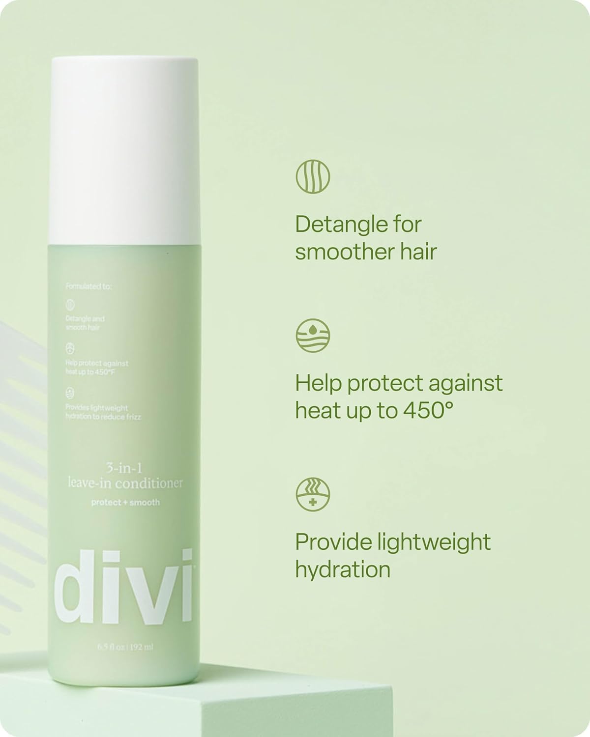 Divi olive-derived squalane ingredient closeup highlights nourishing hydration.
