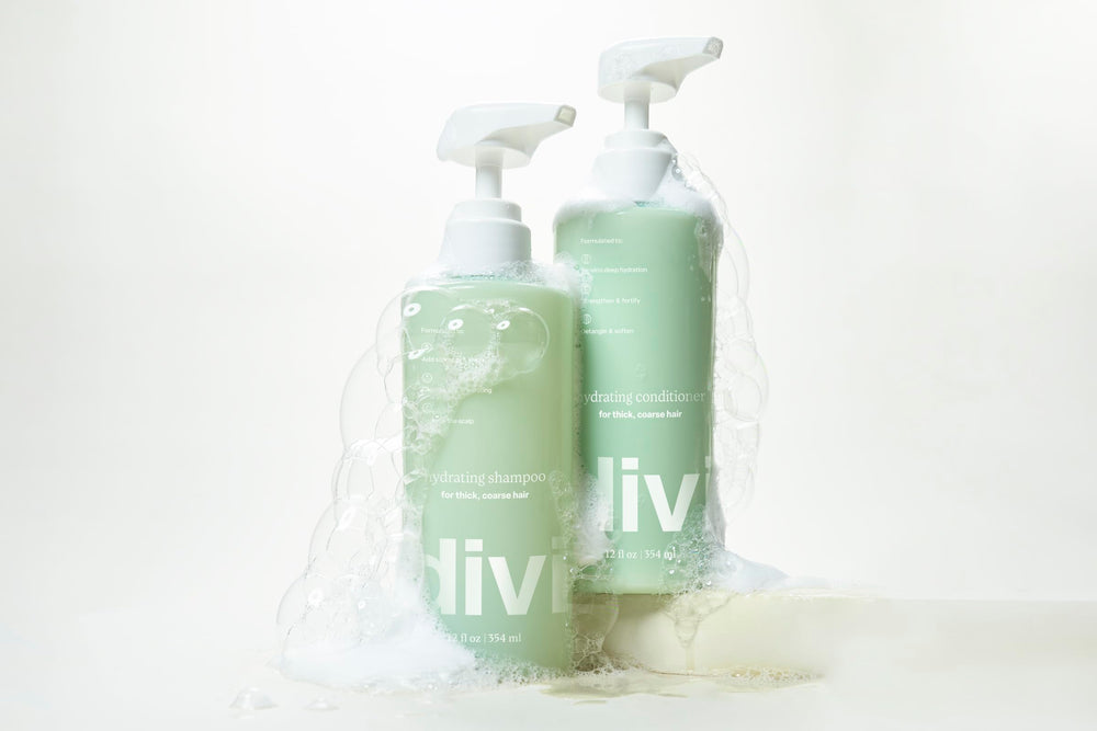 Divi packaging label highlighting eco-friendly packaging and vegan formula