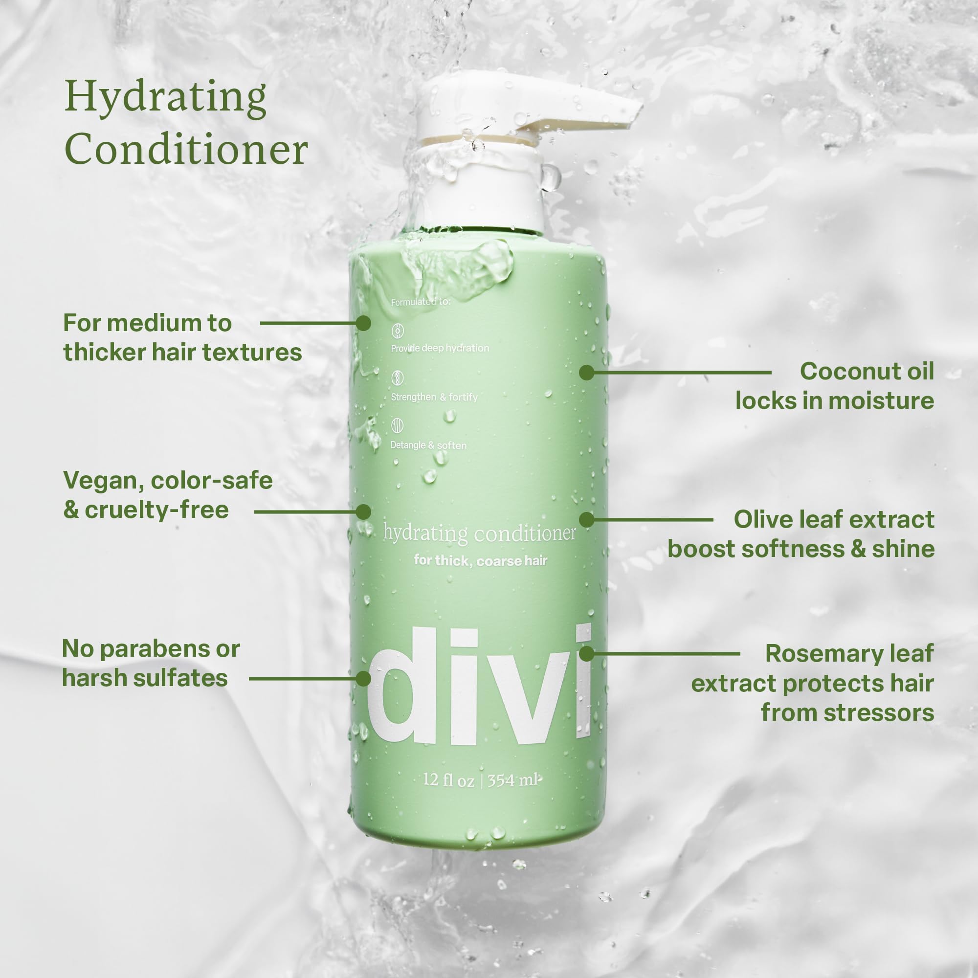 Divi vegan cruelty-free badge communicates ethical hair care