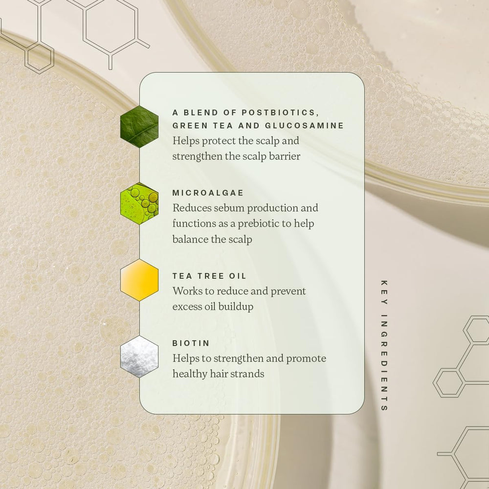Divi Volumizing Shampoo scalp-balance imagery demonstrating healthy hair environment
