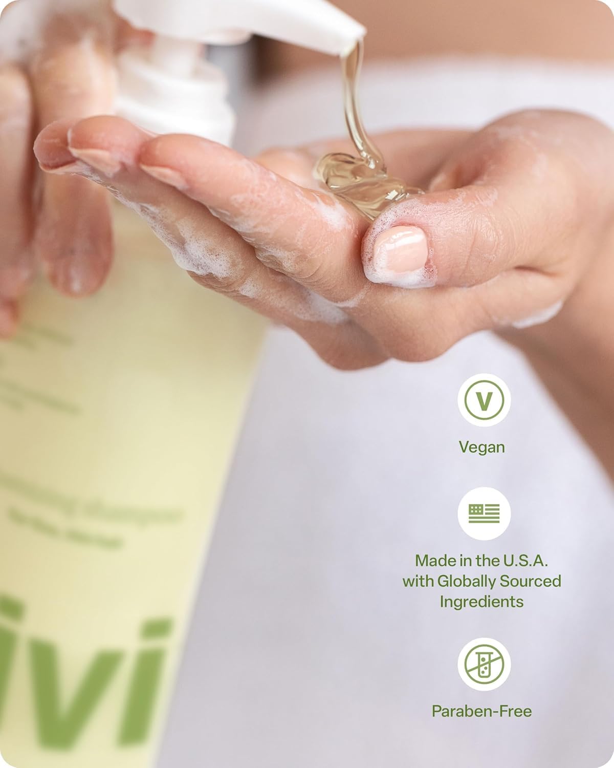 Divi Volumizing Shampoo 1L packaging highlighting generous volume option