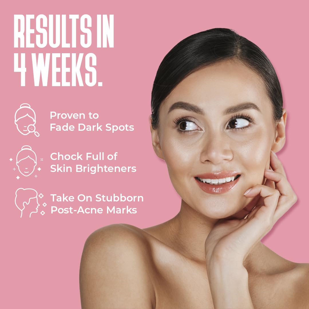 Divine Derriere brightening serum swirl highlights a lightweight formula for face and body.