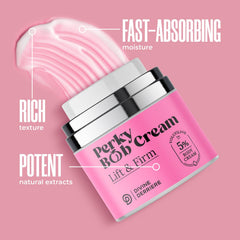 Divine Derriere Perky Body Cream pump dispenser enables clean, controlled use.