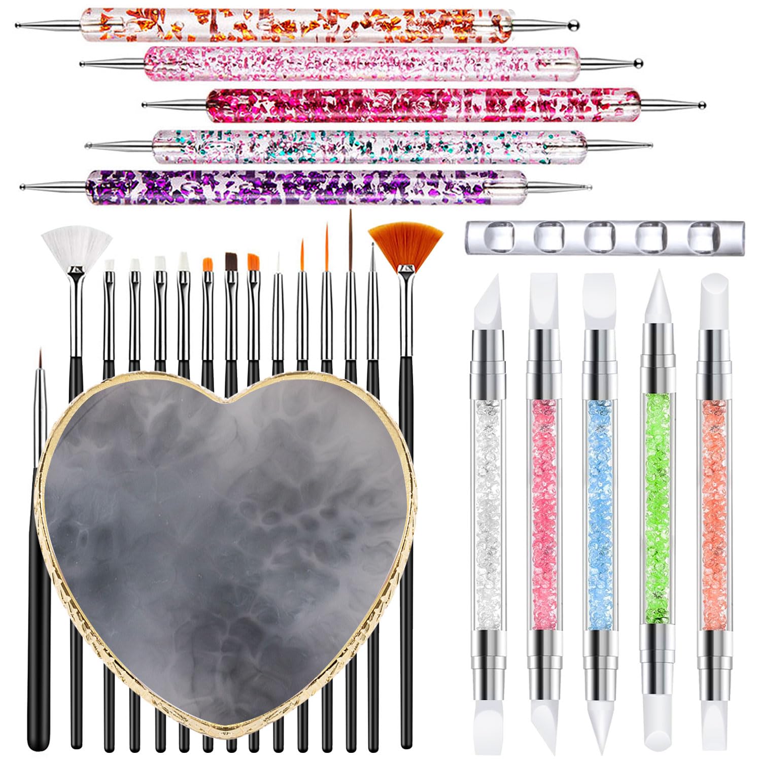 DIYCICO nail art brushes 15pcs offer precise detailing for clean lines and smooth color application.