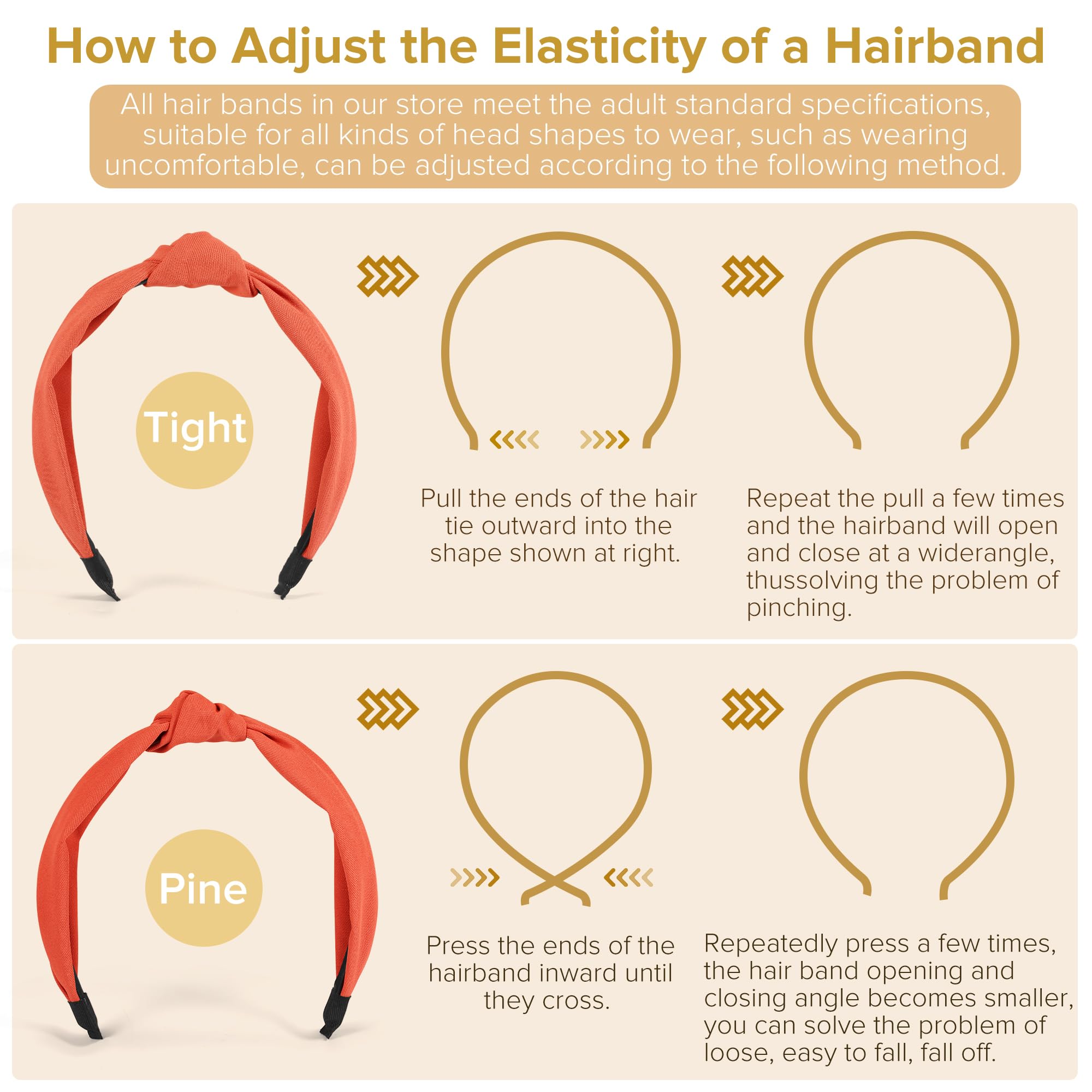 DiyJibb 6.75-inch headband fits most heads for all-day secure comfort.