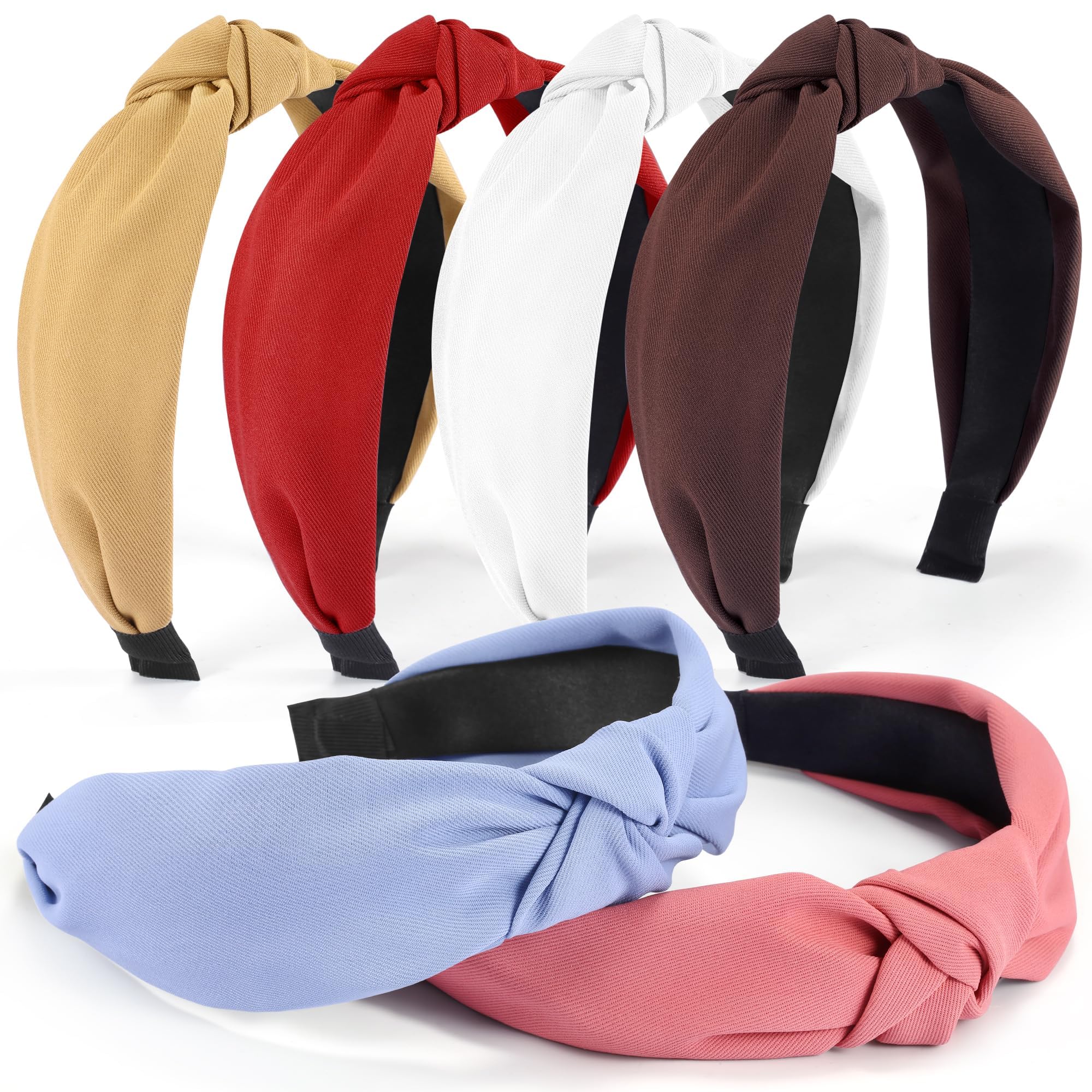 DiyJibb headbands red turban knot for secure all-day wear and bold style