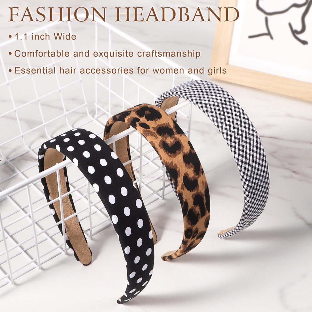 DiyJibb headbands solid color pack in black adds polished style for work or formal events.