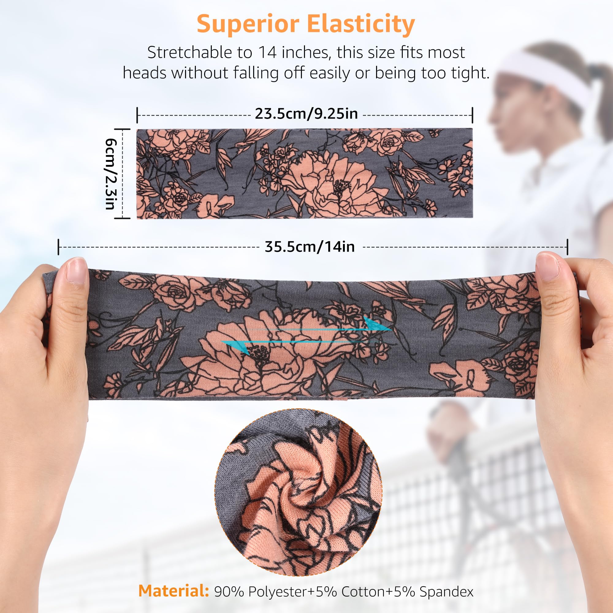 DiyJibb headbands for women on model during running workouts