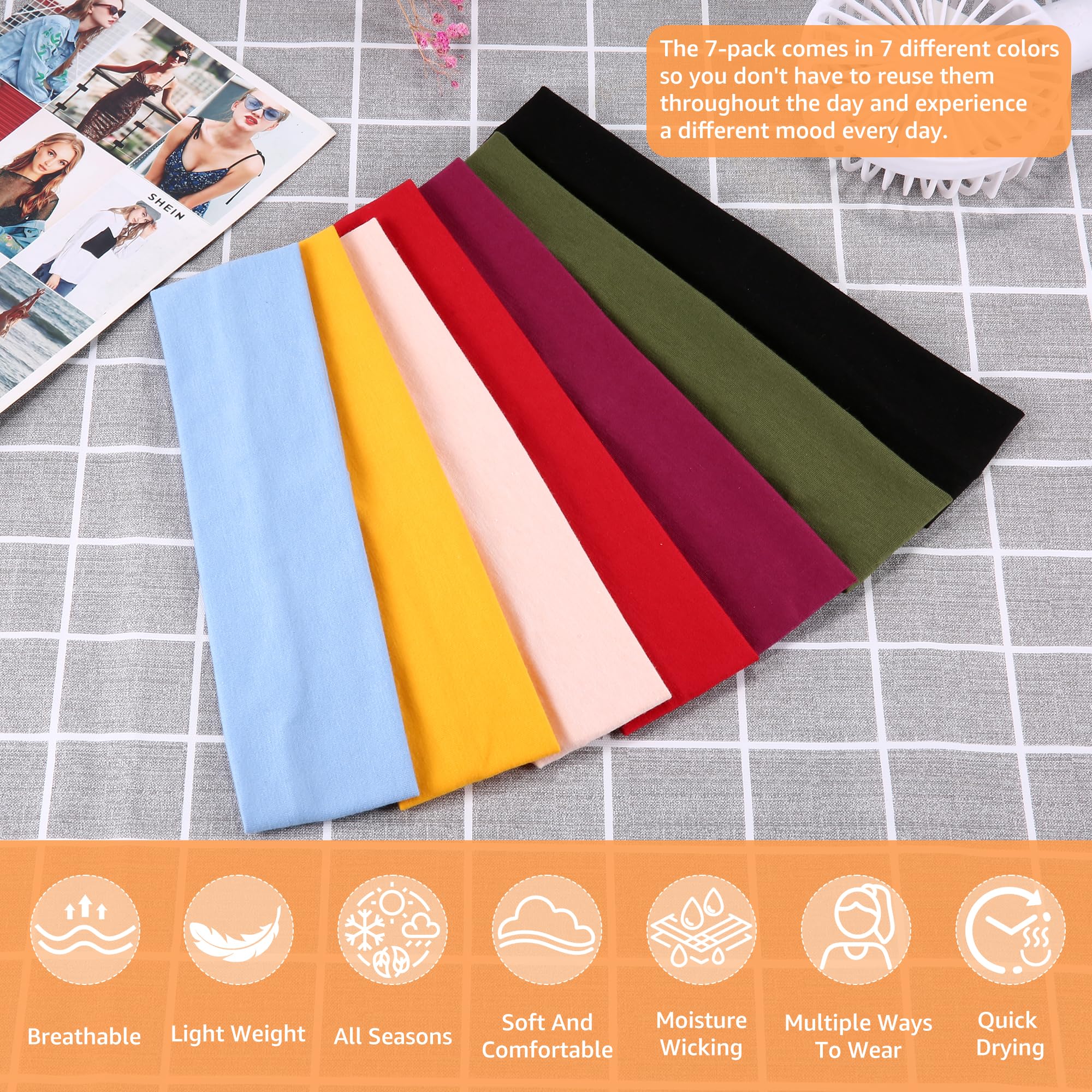 DiyJibb headbands in navy offer secure fit for yoga and cardio sessions
