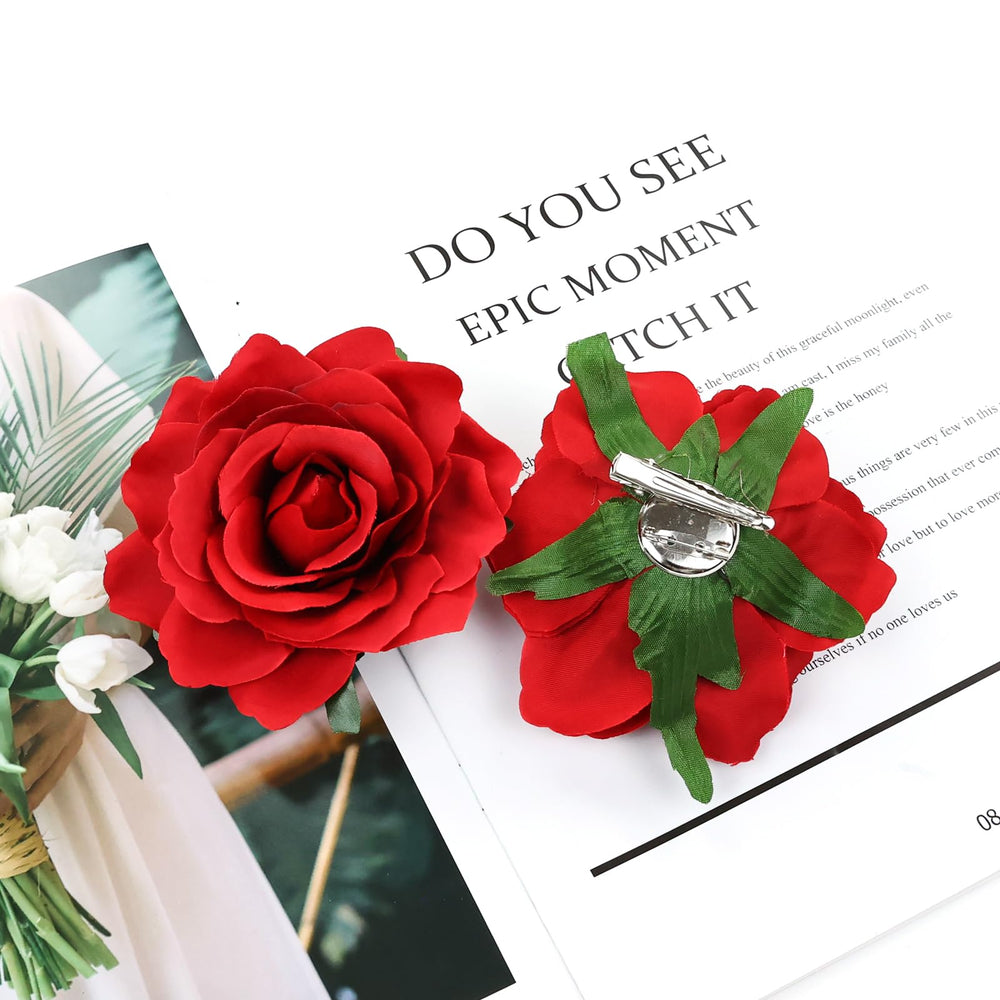 Dizila rose brooch pin decorates shoes or belts for party-ready outfits