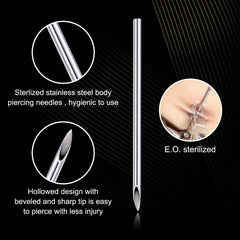 DJCIW multi-size range 12–20G demonstrates versatile piercing options.