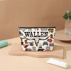 DJHUNG Inspired Singer Cosmetic Bag side pocket emphasizes organized storage on the go.