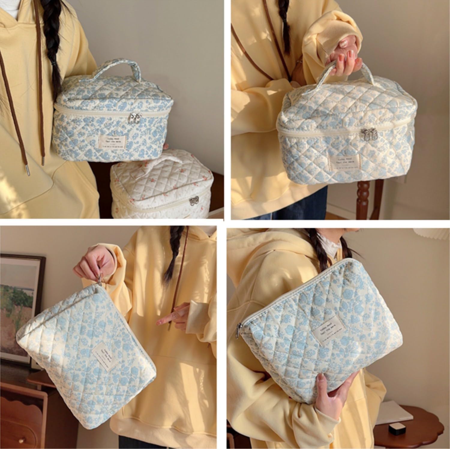 Dkieuyu travel toiletry bag large size shown side view for organization on trips