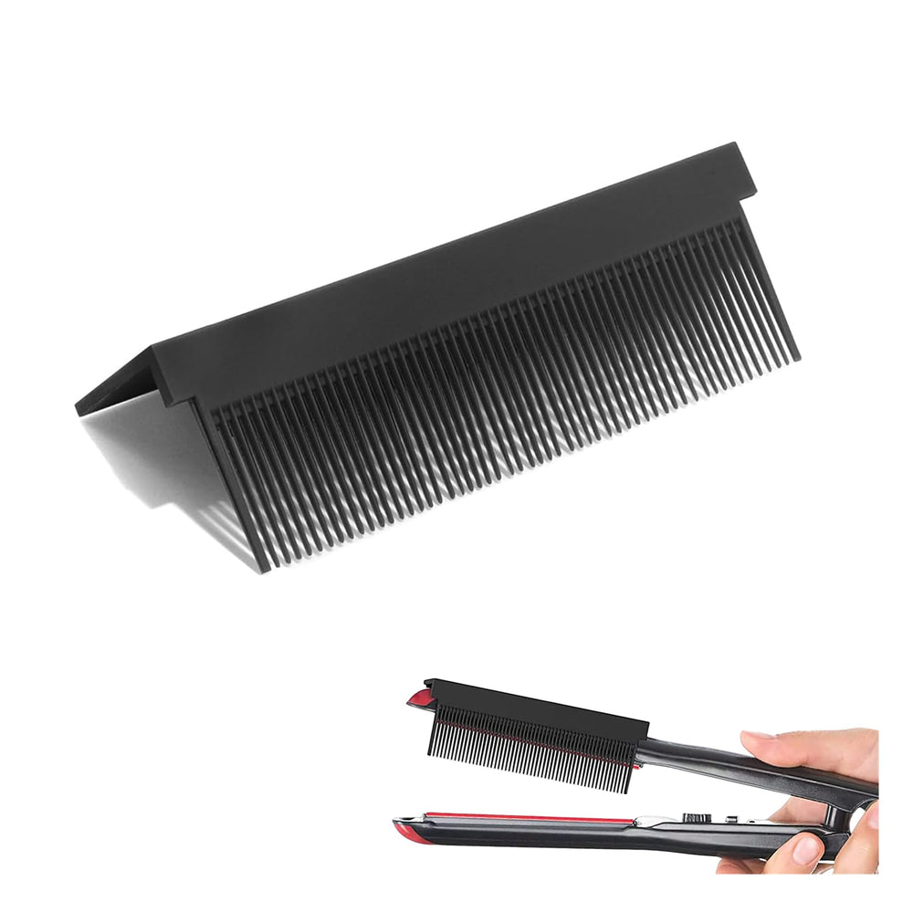 Dladhict hair straightener accessory closeup in black highlighting self-adhesive design for quick styling.