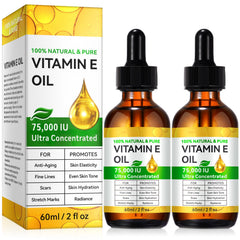 DLOMFVFQ vitamin E oil bottle closeup showing pure organic formula for skin care