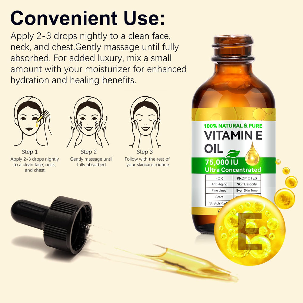 DLOMFVFQ vitamin E oil for hair and nails, conditioning and shine