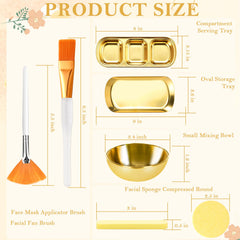 DLUGOPIS 3-compartment gold serving tray keeps products organized.