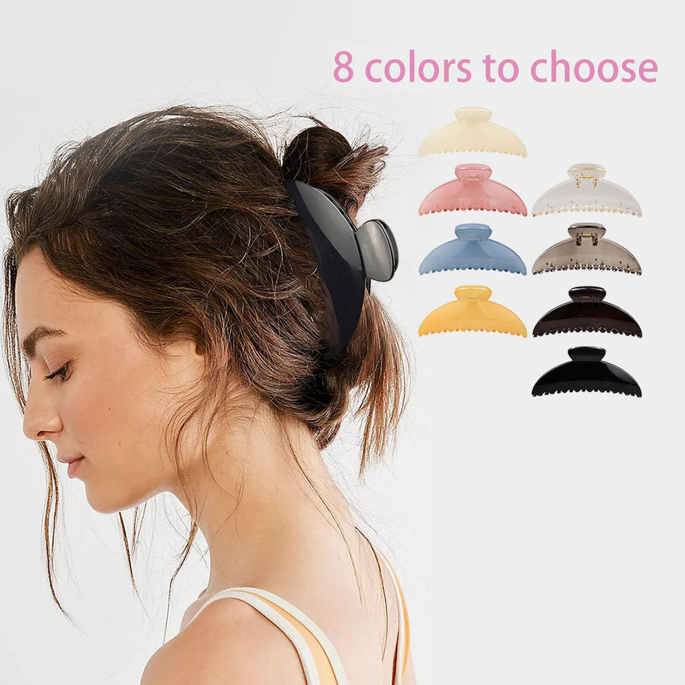 DMJHJY large acrylic hair clip snug-hold shows reliable grip for thick and long hair all day.