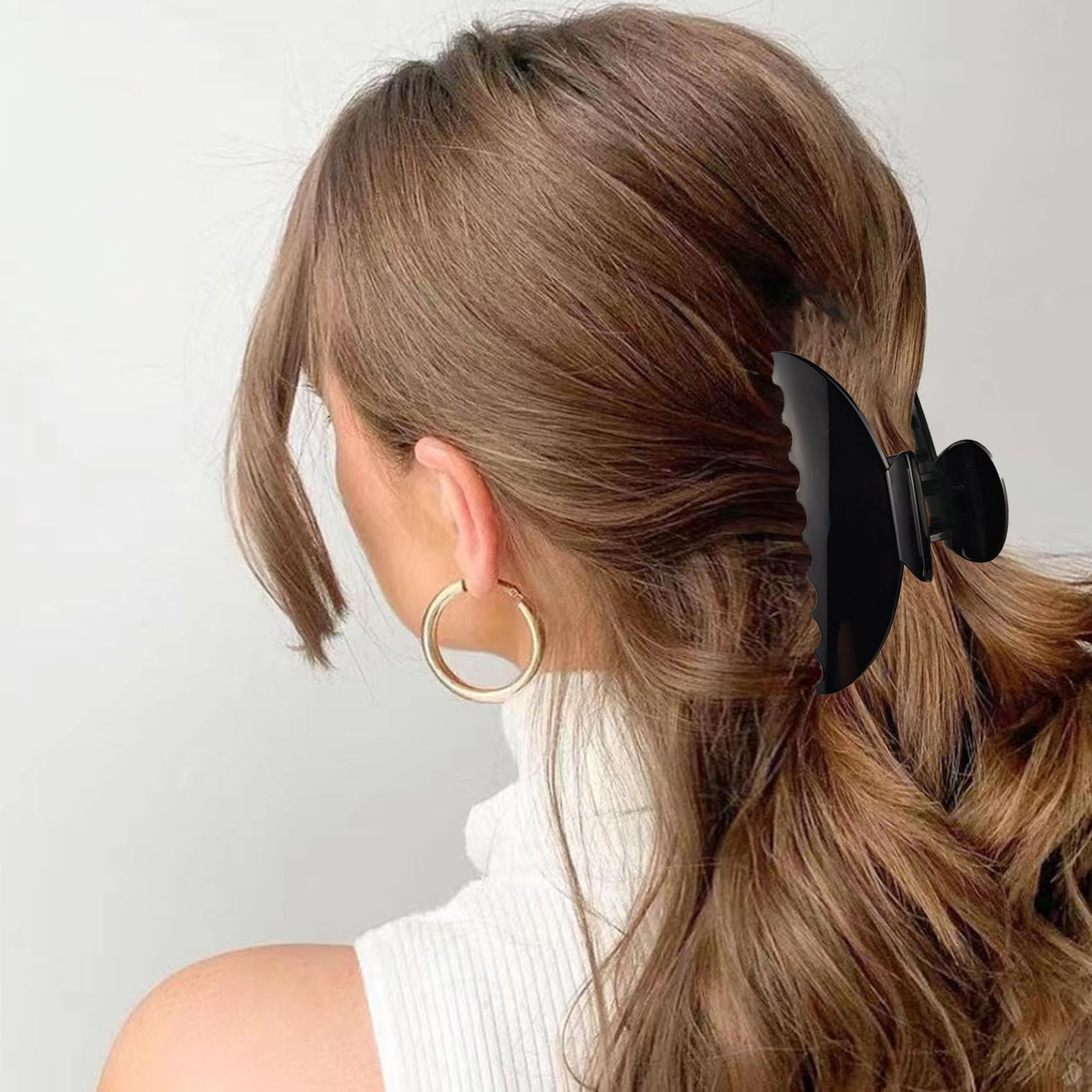 DMJHJY thick-hair clip 5inch grip emphasizes secure hold for updos and ponytails.