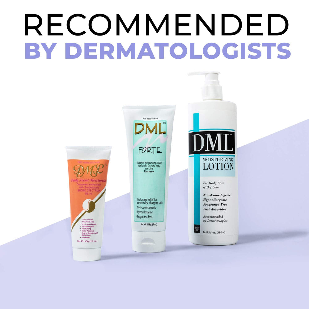 DML Daily Facial Moisturizer on skin during application demonstrates quick absorption and non-greasy finish.