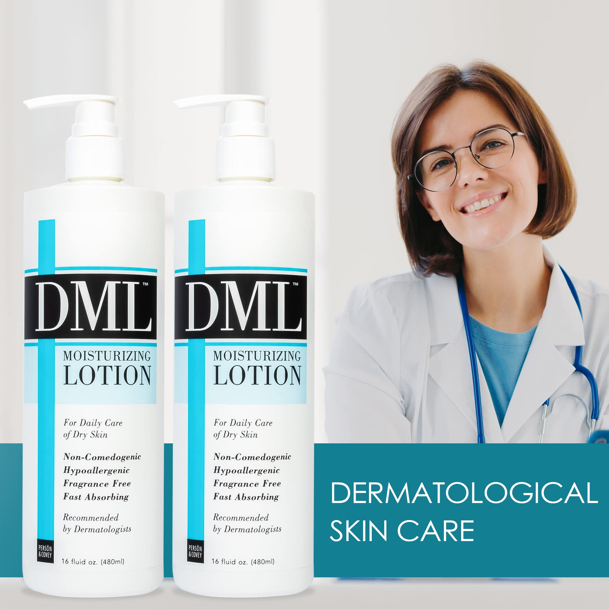 DML Moisturizing Lotion with dimethicone ingredient for protective barrier benefits