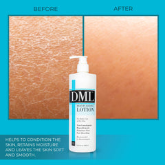 DML Moisturizing Lotion texture close-up highlighting smooth non-greasy finish