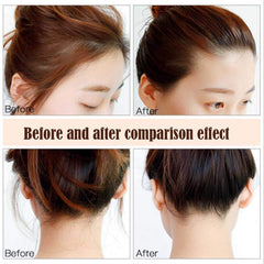 DMLNN Hair Finishing Stick application demonstrating two-second hairstyle fix.