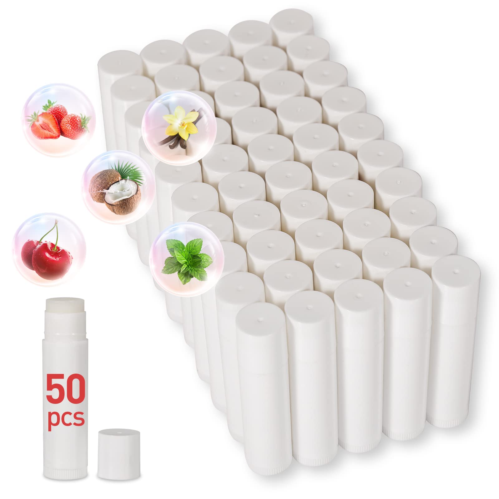 Dmsky 50-pack lip balm unlabeled box for bulk gifting