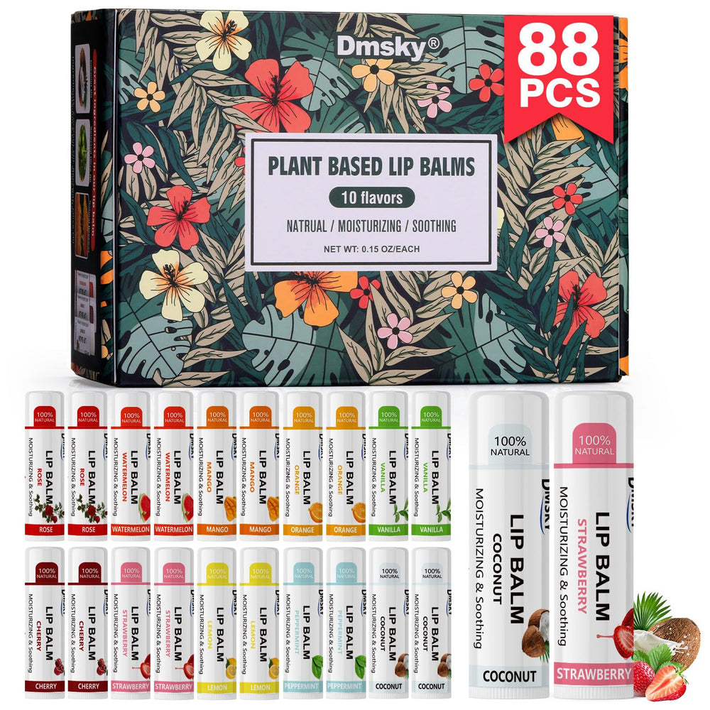 Dmsky 88 Pack Lip Balm Variety - cherry flavor lip care for daily hydration and smooth lips.