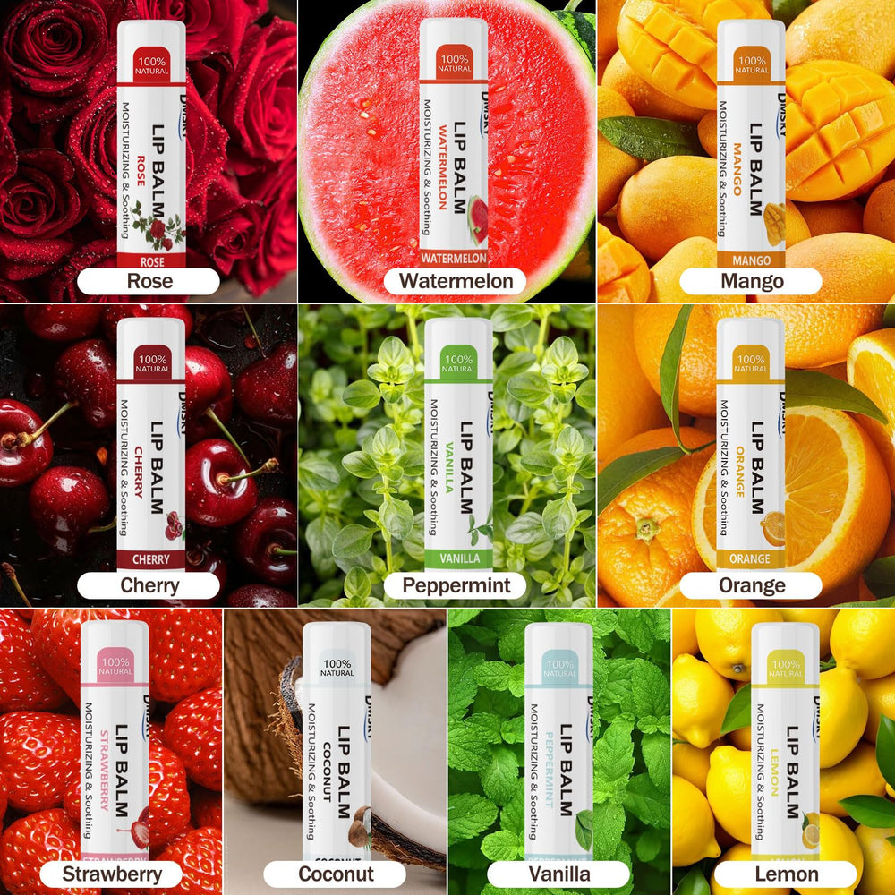 Dmsky 88 Pack Lip Balm Variety - vanilla flavor soft, moisturized lips.