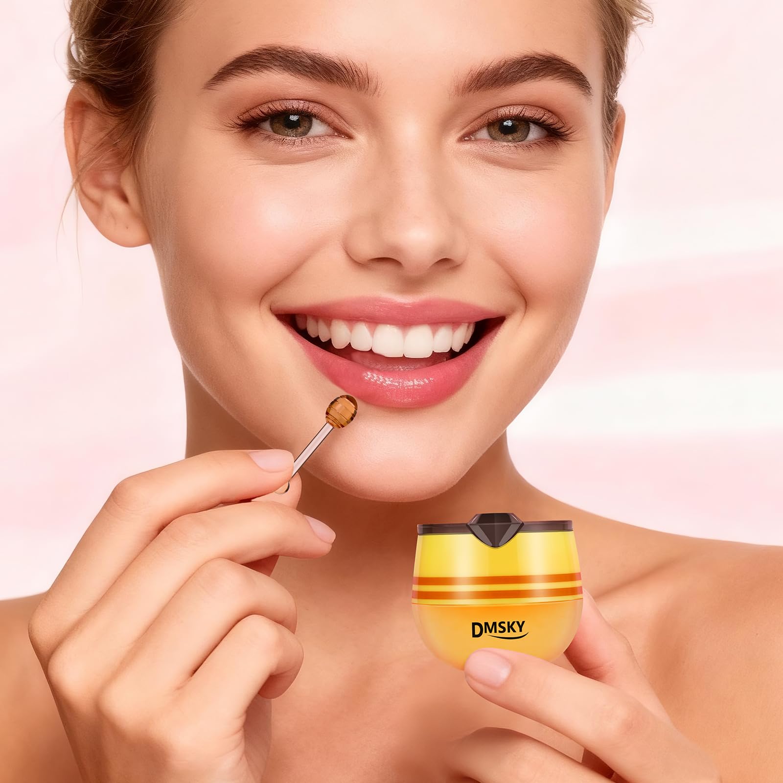 DMSKY Bee Lip Balm honey pot gift-ready packaging ideal for occasions.