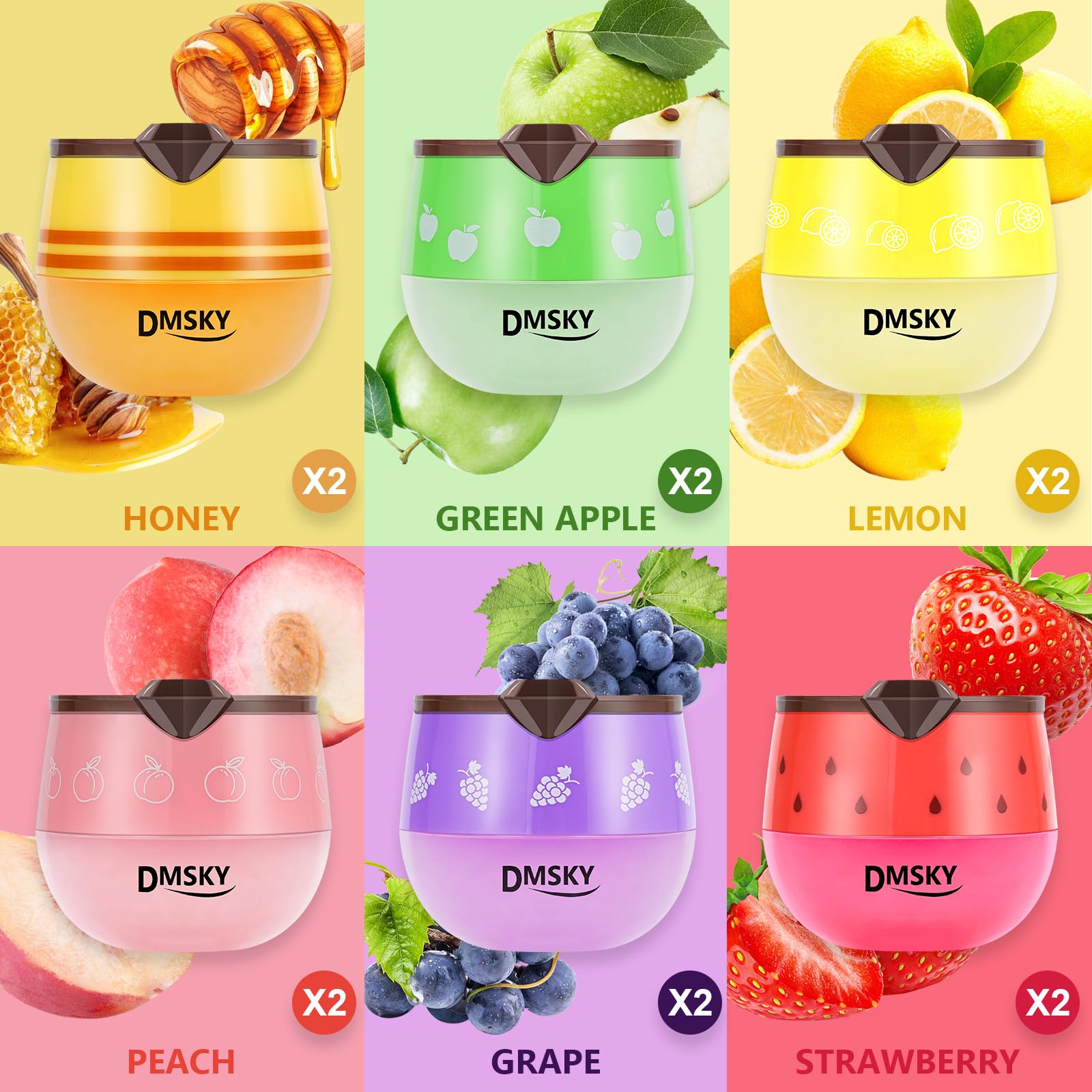 DMSKY Bee Lip Balm Honey Pot overnight applicator for nourished lips by morning.