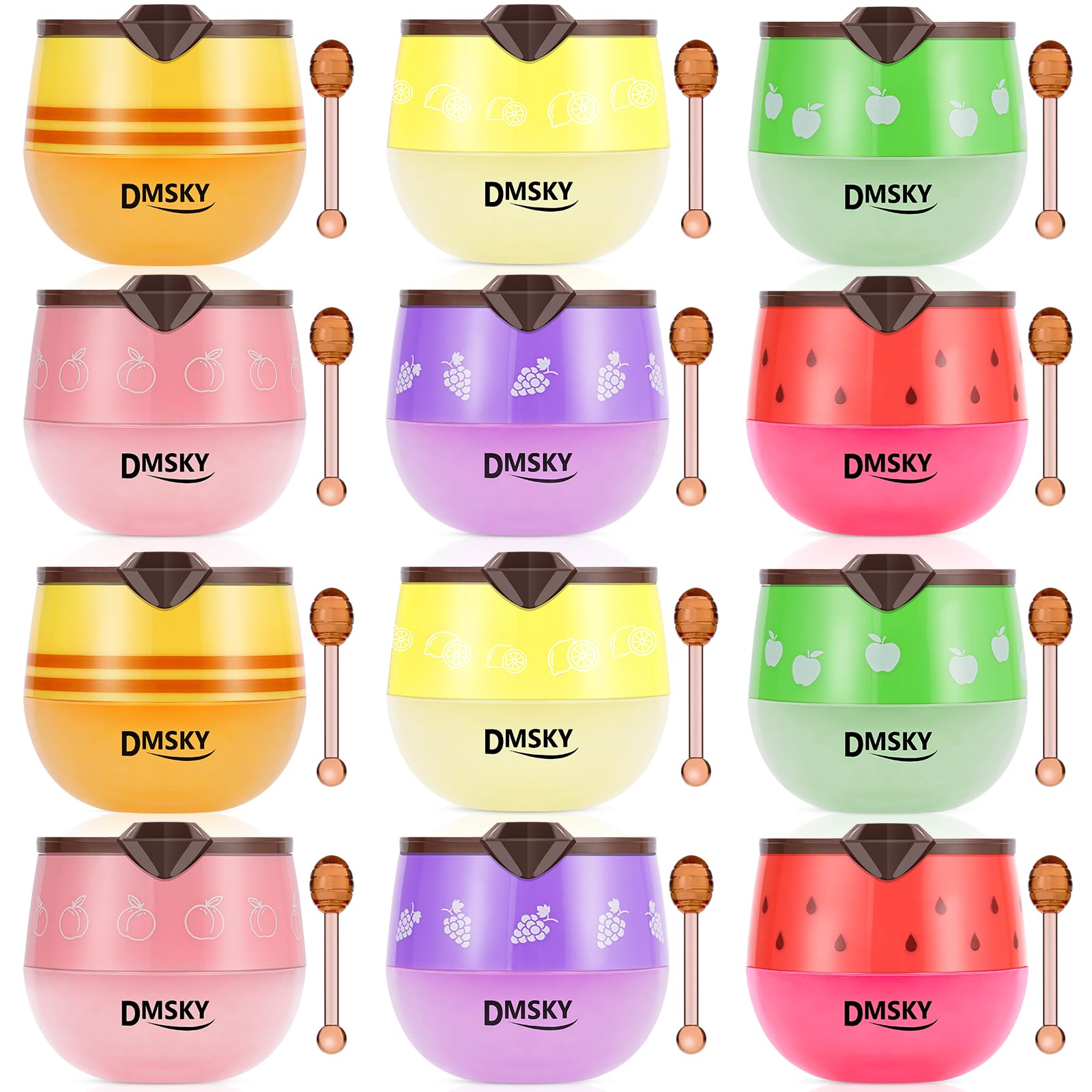 DMSKY Bee Lip Balm Honey Pot packaging showcases premium lip care in a cute diamond pot.