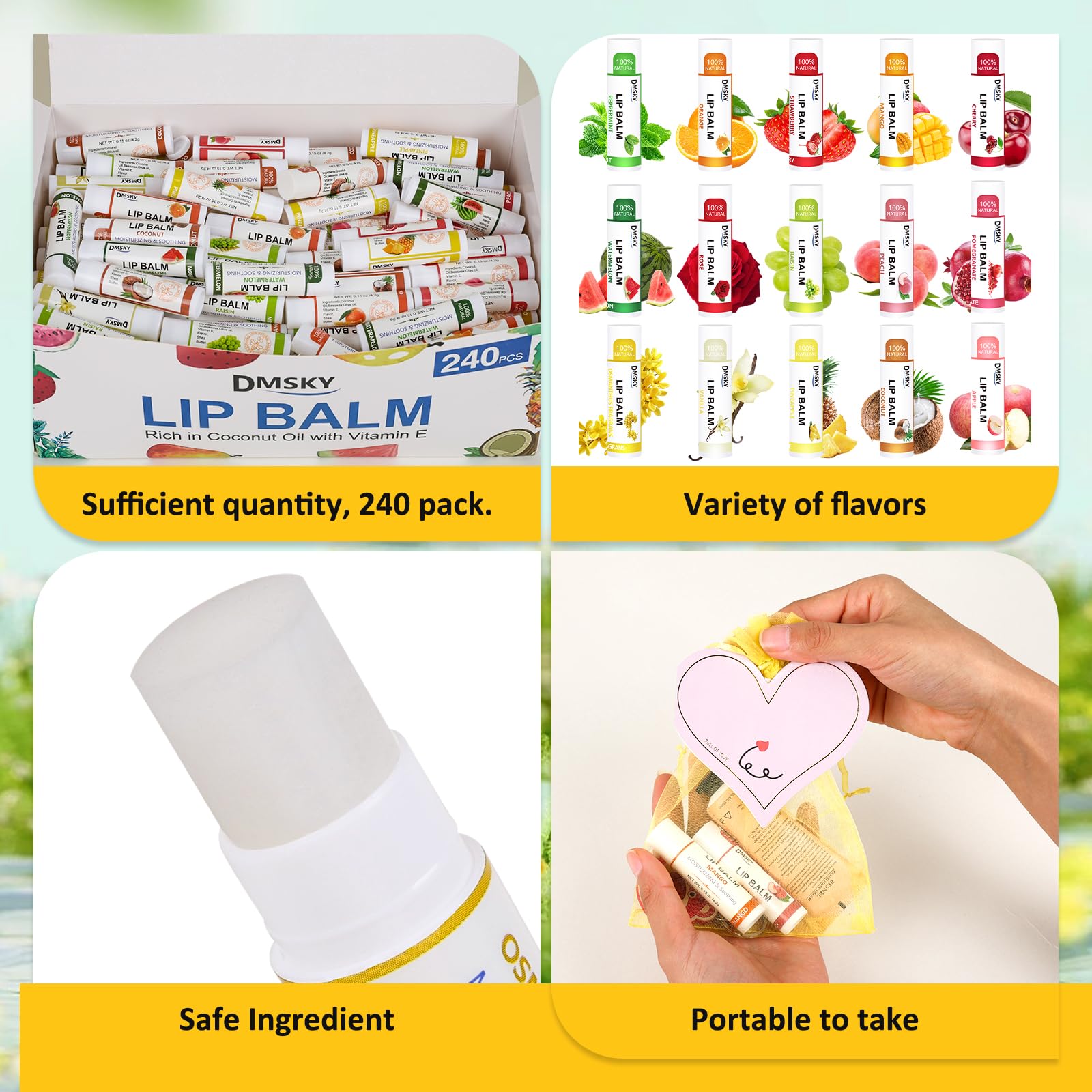 Dmsky lip balm easy-apply design supports mess-free wear.