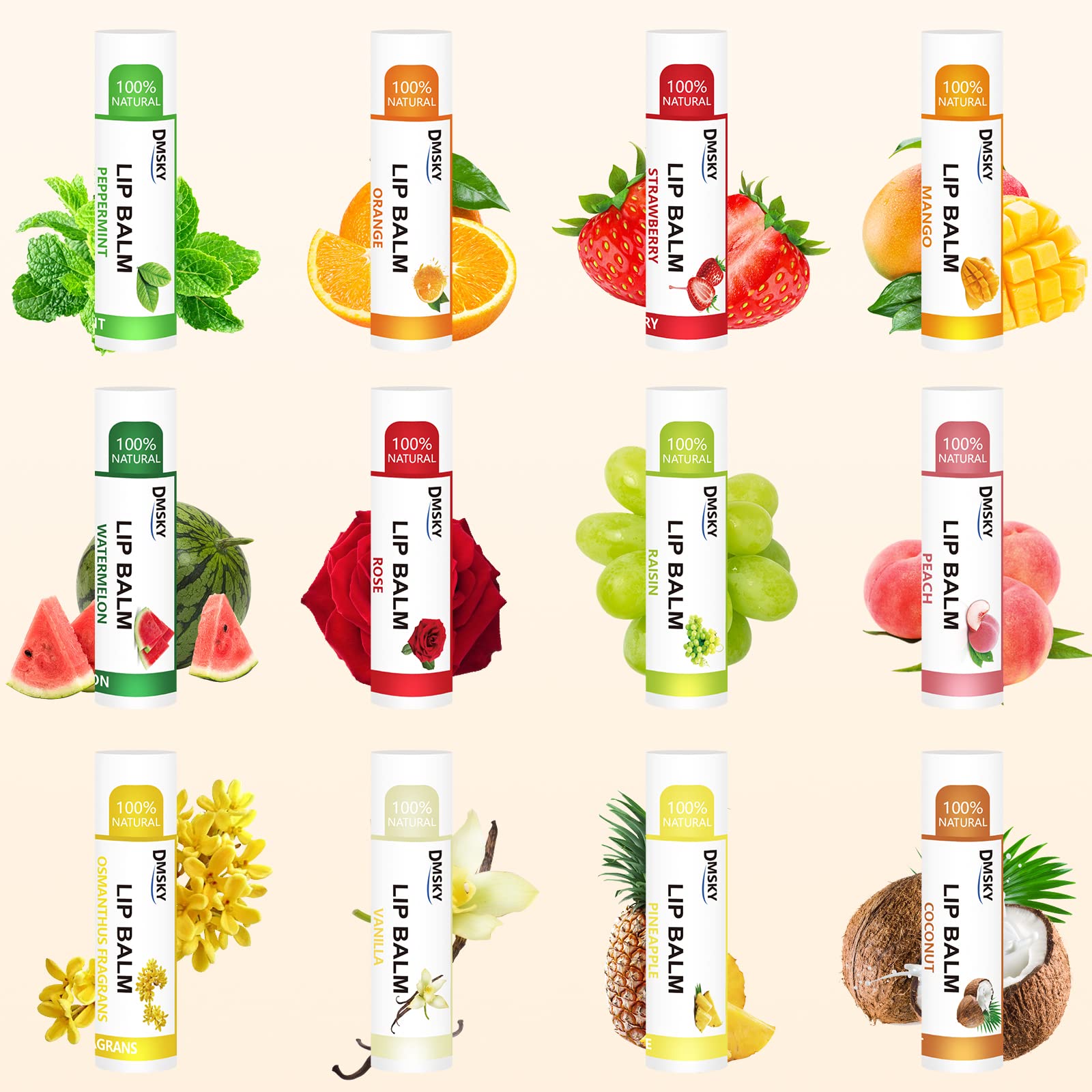 Dmsky lip balm watermelon flavor provides refreshing hydration for on-the-go lip care.