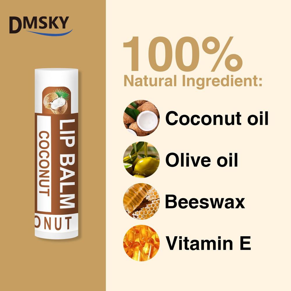 DMSKY lip balm mango flavor nourishes dry lips with fruity moisture