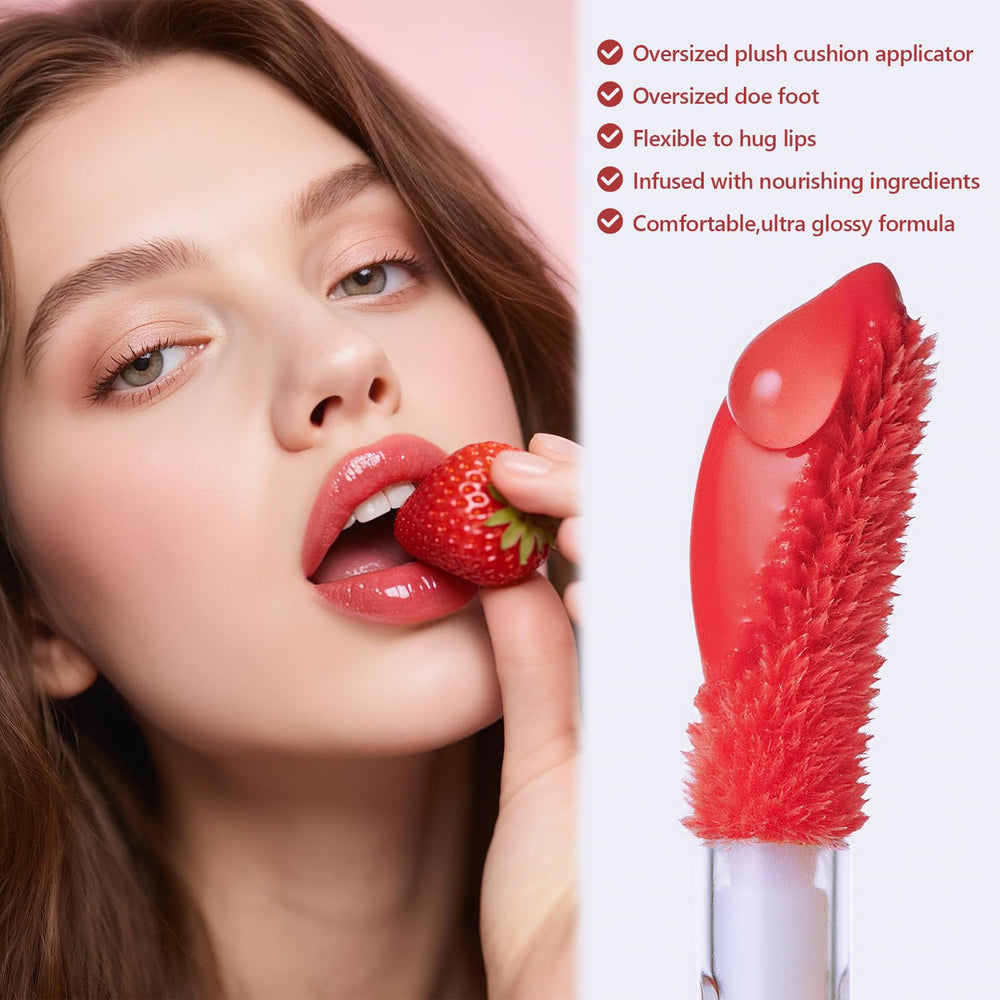 Dmsky lip gloss non-sticky feel enhances comfort during daily wear.