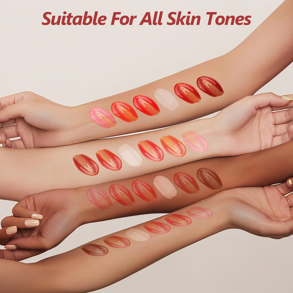 Dmsky lip tint natural matte finish demonstrates easy lip color transition.