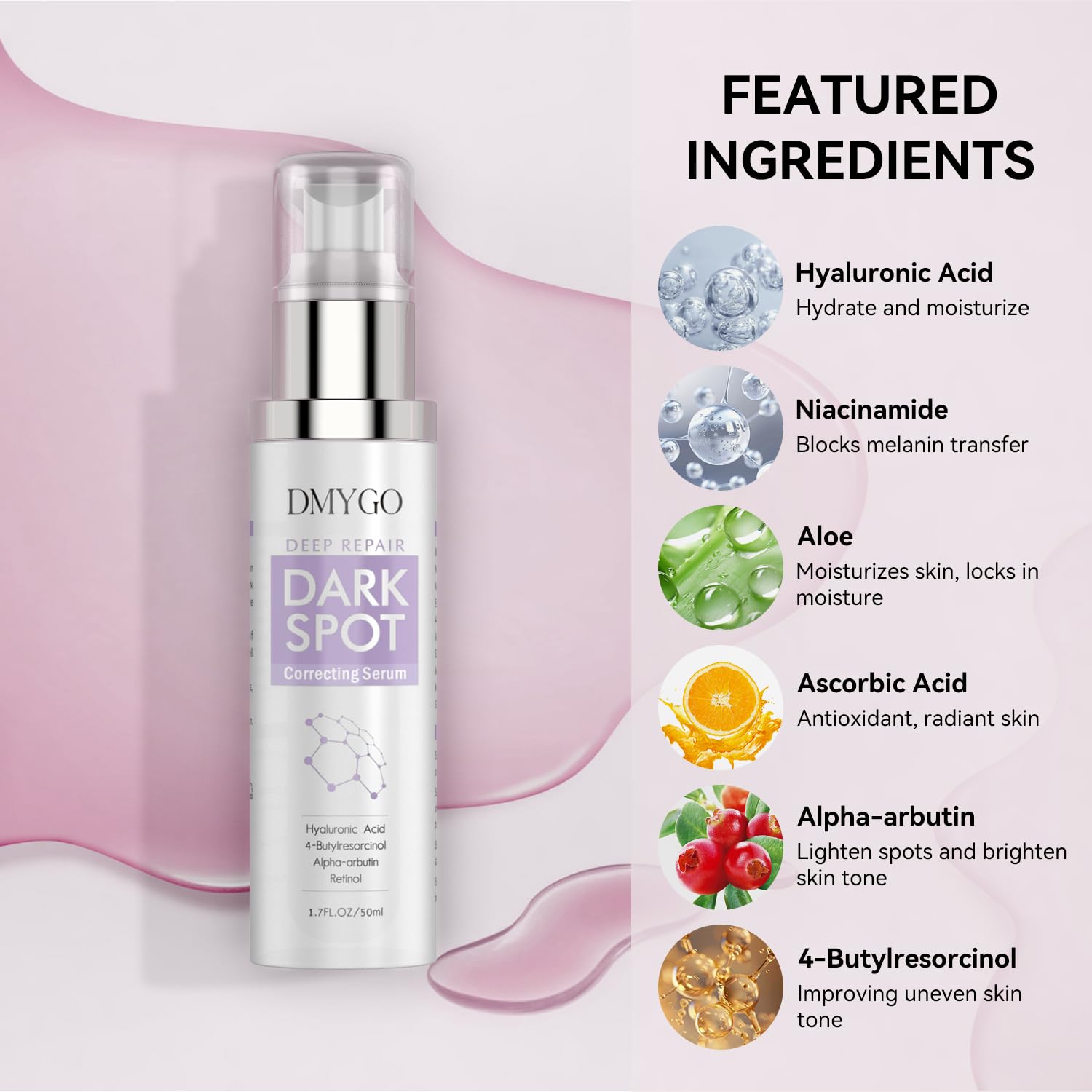 DMYGO dark spot remover before-after photo illustrates potential for more even tone.