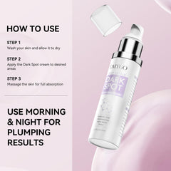 DMYGO dark spot remover texture swatch reveals creamy formula ideal for layering.