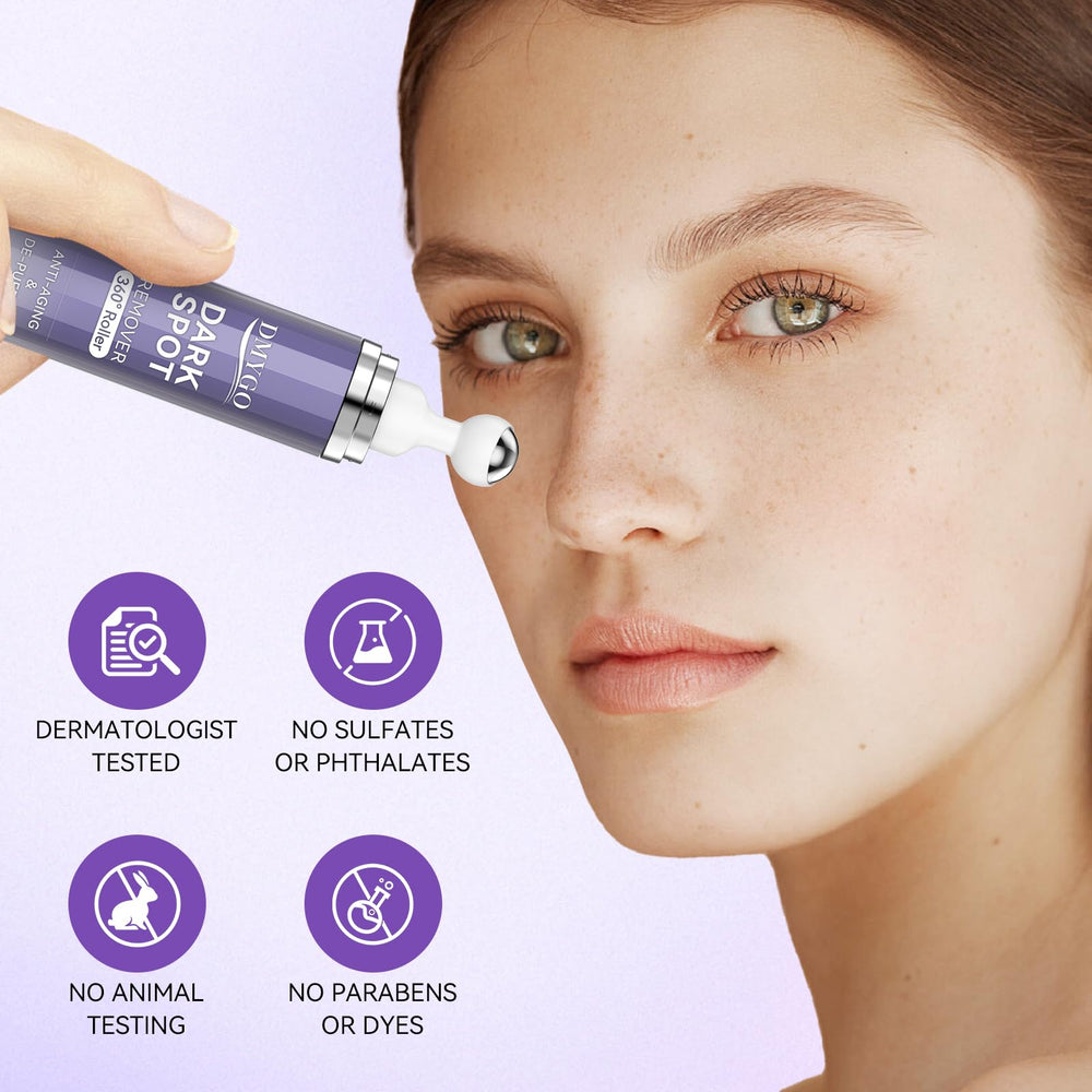 DMYGO dark spot remover face-application shows even coverage for facial pigmentation improvements.