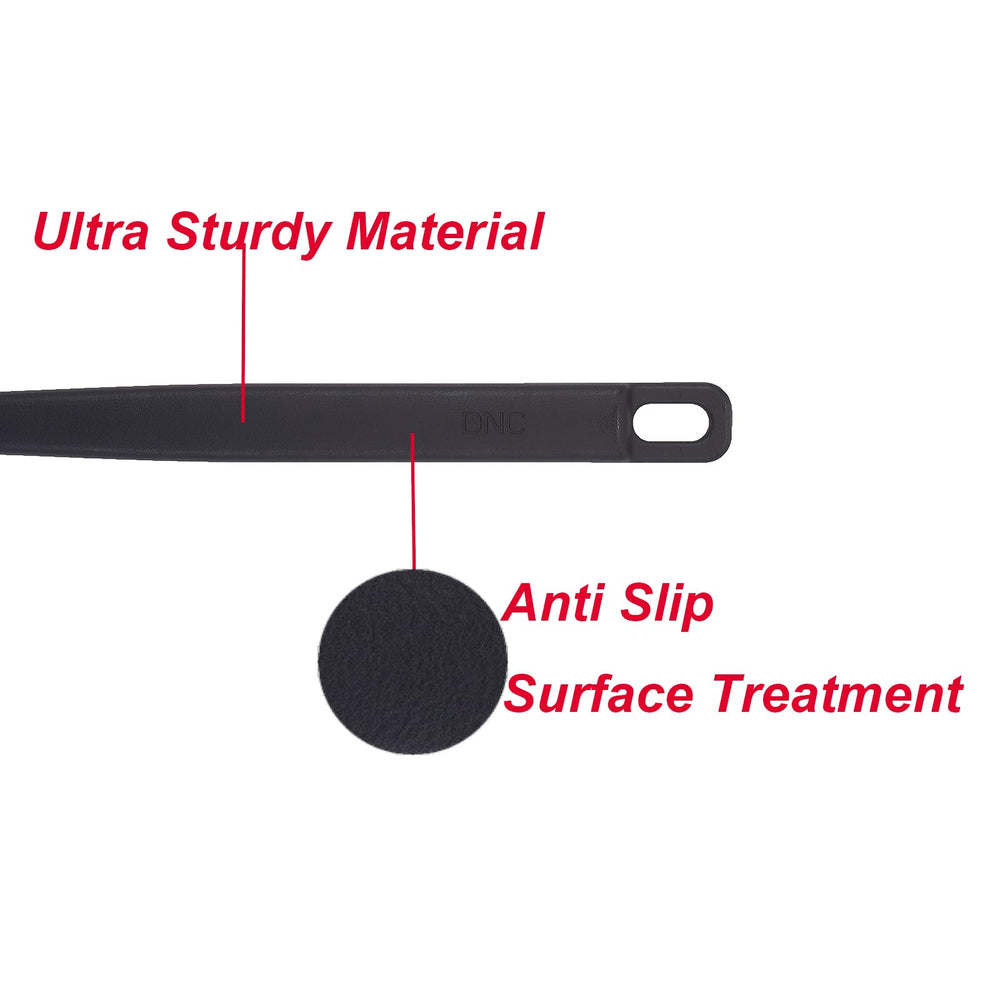 DNC back-scrubber shower-scene demonstrates easy reach and use.