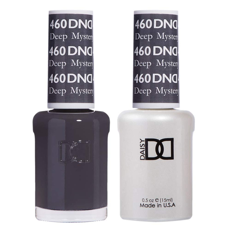 DND Deep Mystery 460 gel polish bottle with lasting color and shine.